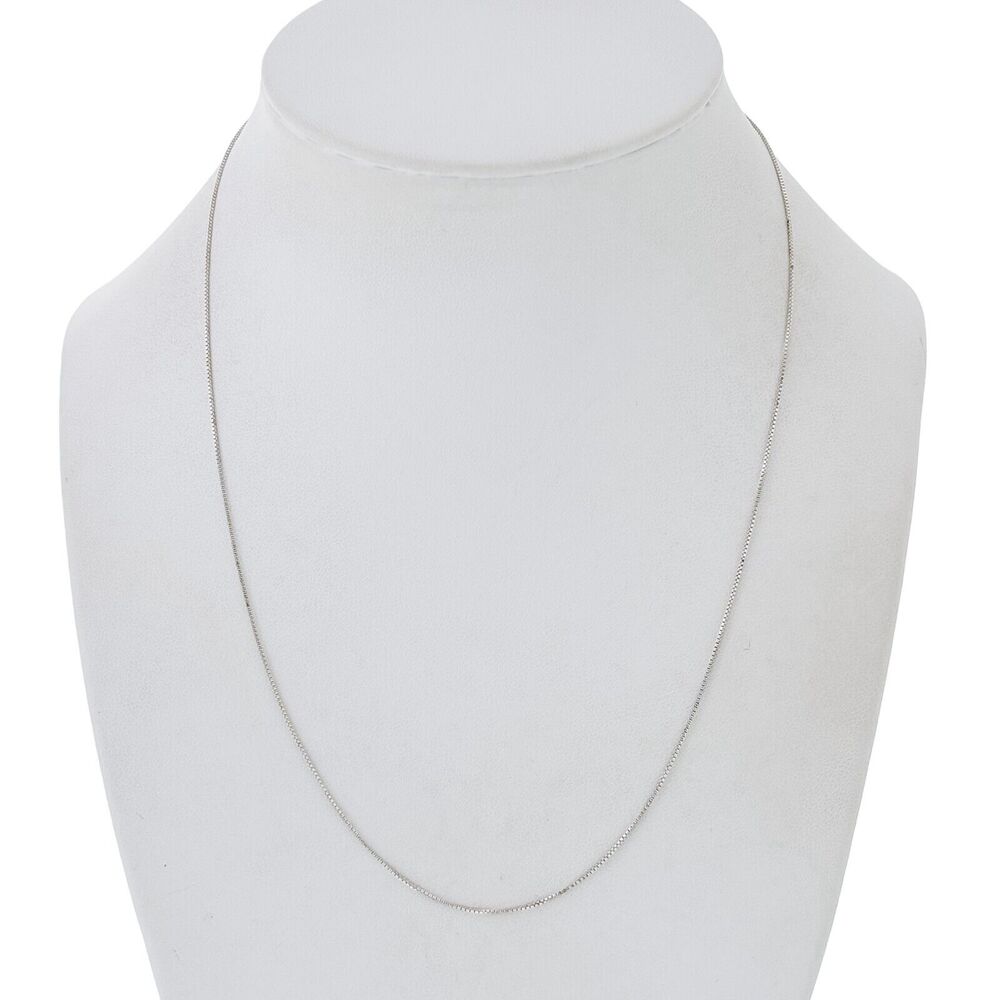 Vintage Sterling Silver 925 Box Link Chain Necklace 18"